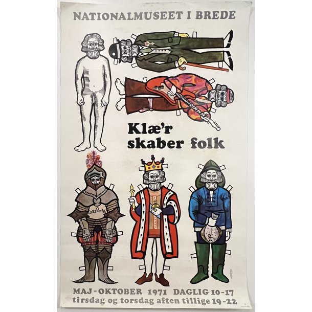 Original Plakat - Nationalmuseet i Brede - Kl'r Skaber Folk