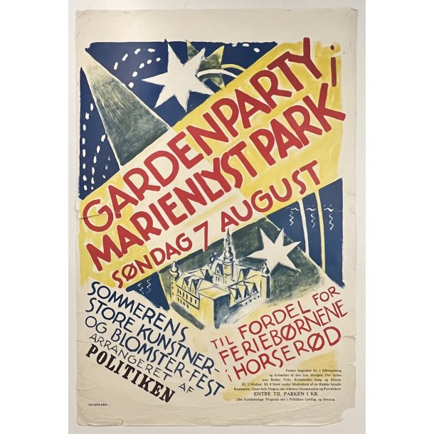 Original Plakat - Gardenparty i Marienlyst Park