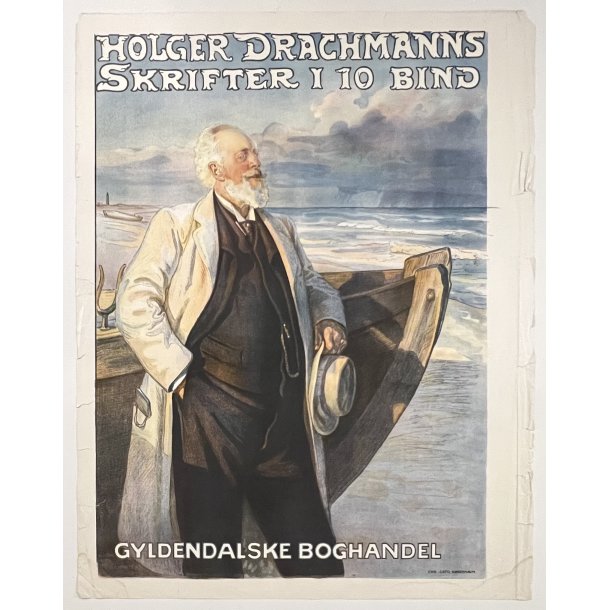 Original Plakat - Holger Drachmanns Skrifter