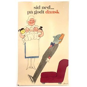 Original Plakat - Sid Ned... P Godt Dansk, Ib Antoni