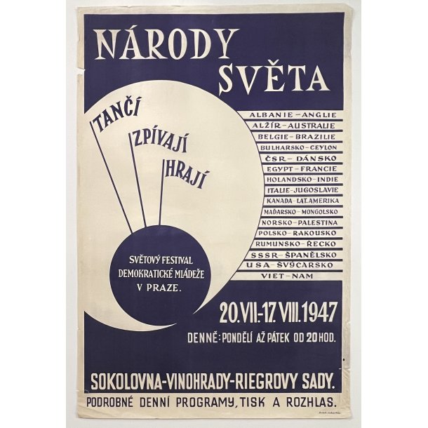 Original Plakat - Tjekkoslovakisk World Festival