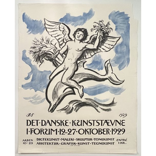 Original Plakat - Det Danske Kunststvne i Forum 1929