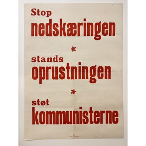 Original Plakat - Valgplakat Kommunisterne