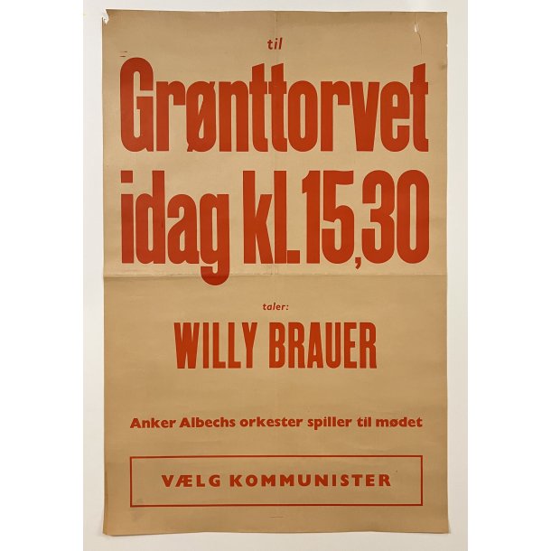 Original Plakat - Valgplakat, Vlg Kommunister