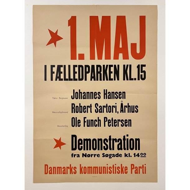 Original Plakat - 1. Maj i Flledparken