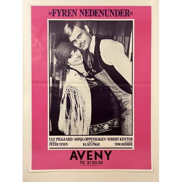 Original Aveny Teater Plakat - Fyren Nedenunder