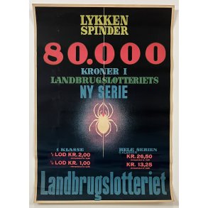 Original Plakat - Landbrugslotteriet