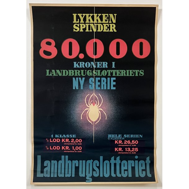 Original Plakat - Landbrugslotteriet