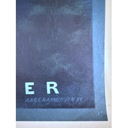 Original Vintage Plakat - Danske Statsbaner, Lillebltsbroen, Aage Rasmussen 1951