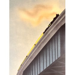 Original Vintage Plakat - Danske Statsbaner Storstrmsbroen, Aage Rasmussen 1937