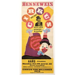 Original Vintage Plakat - Cirkus Benneweis 1970
