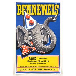 Original Vintage Plakat - Cirkus Benneweis 1971