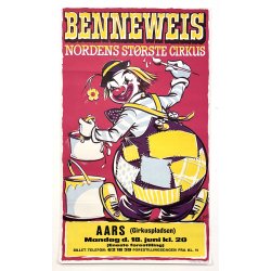 Original Vintage Plakat - Cirkus Benneweis 1973