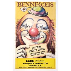 Original Vintage Plakat - Cirkus Benneweis 1974