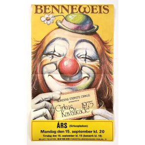 Original Vintage Plakat - Cirkus Benneweis 1975