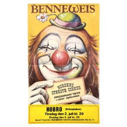 Original Vintage Plakat - Cirkus Benneweis 1974
