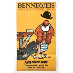 Original Vintage Plakat - Cirkus Benneweis 1975