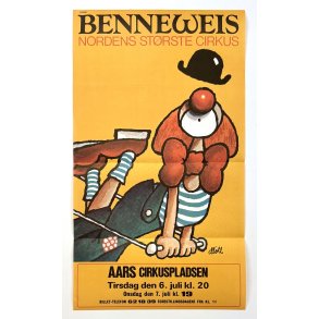 Original Vintage Plakat - Cirkus Benneweis 1975