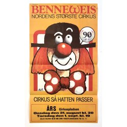 Original Vintage Plakat - Cirkus Benneweis 1977