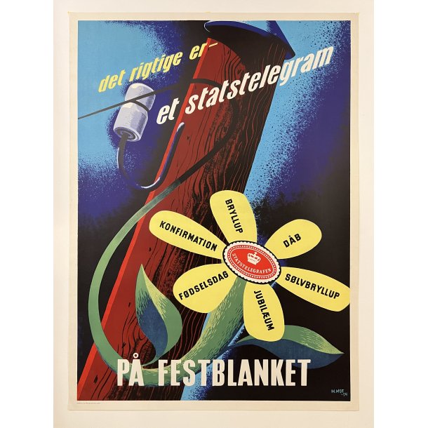 Original Plakat - Det Rigtige Er - Et Statstelegram P Festblanket