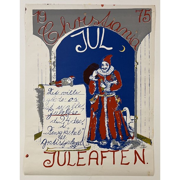 Original Plakat - Christiania Juleaften 1975