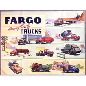 Original Vintage Plakat - Fargo Heavy Duty Trucks - Ca. 1955
