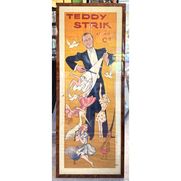 Original Vintage Plakat - Illusionisten Teddy Strik
