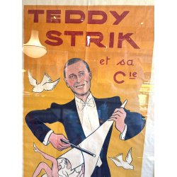 Original Vintage Plakat - Illusionisten Teddy Strik