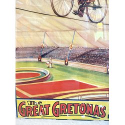 Original Vintage Plakat - Cole Bros. Circus  The Great Gretonas 1939
