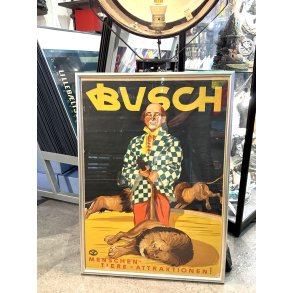 Original Vintage Plakat - Cirkus Busch, Menschen - Tiere - Attraktionen! 1963
