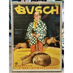 Original Vintage Plakat - Cirkus Busch, Menschen - Tiere - Attraktionen! 1963