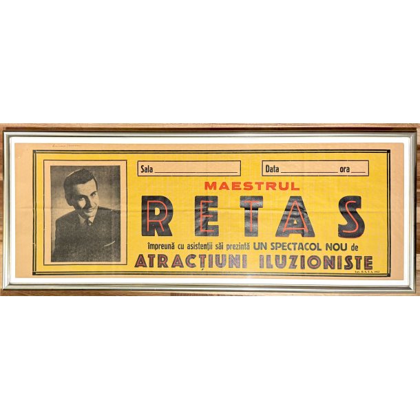 Original Vintage Plakat - Illusionist Maestrul Retas 1957