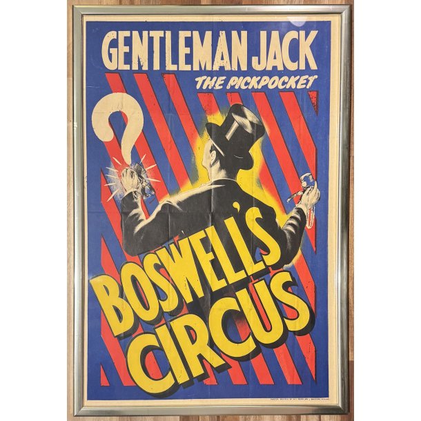 Original Vintage Plakat - Boswell's Circus, Gentleman Jack - The Pickpocket