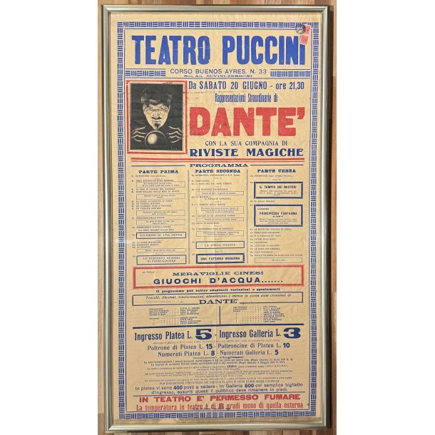 Original Vintage Plakat - Dante The Magician 1931