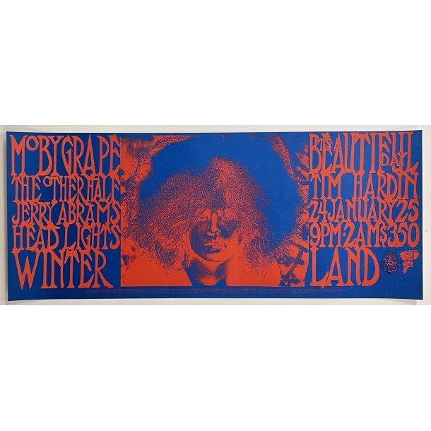 Original Psykedelisk Musik Plakat - Moby Grape M.Fl