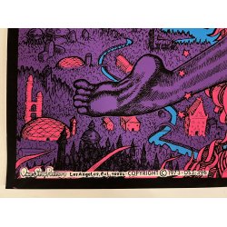 Original Psykedelisk Plakat - Moon Princess 1973 - Black Light