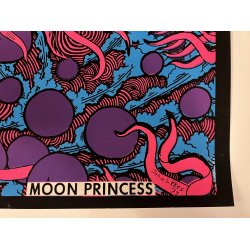 Original Psykedelisk Plakat - Moon Princess 1973 - Black Light