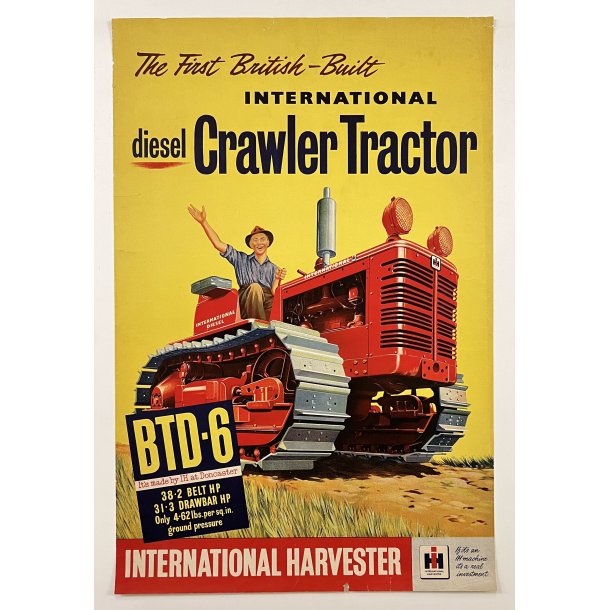 Original Plakat - International Diesel Crawler Tractor