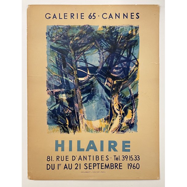 Original Plakat - Hilaire - Galerie 65, Cannes