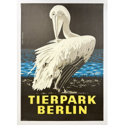 Original Vintage Plakat - Tierpark Berlin, Pelikan 1978