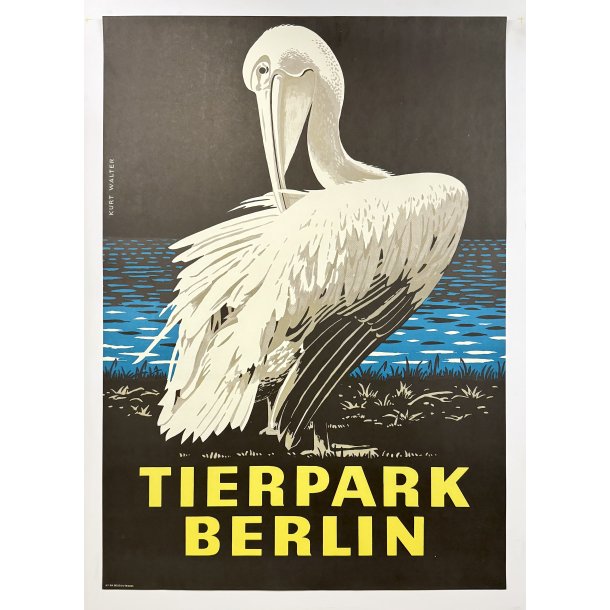 Original Vintage Plakat - Tierpark Berlin, Pelikan 1978