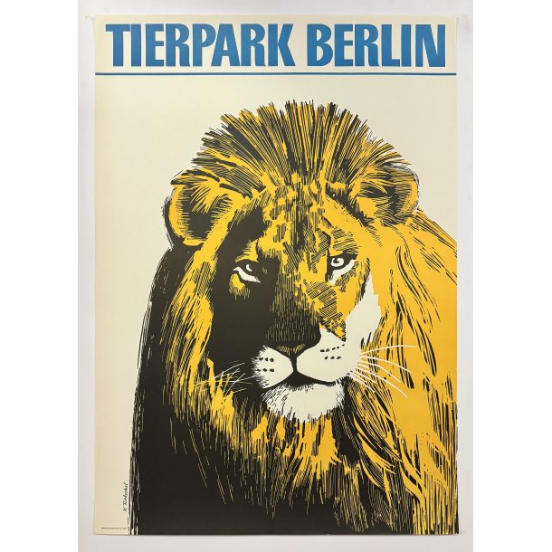 Original Vintage Plakat - Tierpark Berlin, L�ve 1979