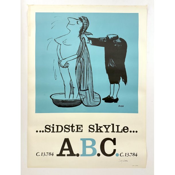 Original Vintage Plakat - Sidste Skylle, A.B.C. Teatret 1961