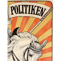 Original Vintage Plakat - Politiken, Rasmus Christiansen Ca. 1914