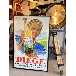 Original Plakat - Dige, Apritif  La Gentiane