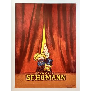 Original Vintage Plakat - Circus Schumann, Klovne - Erik Stockmarr