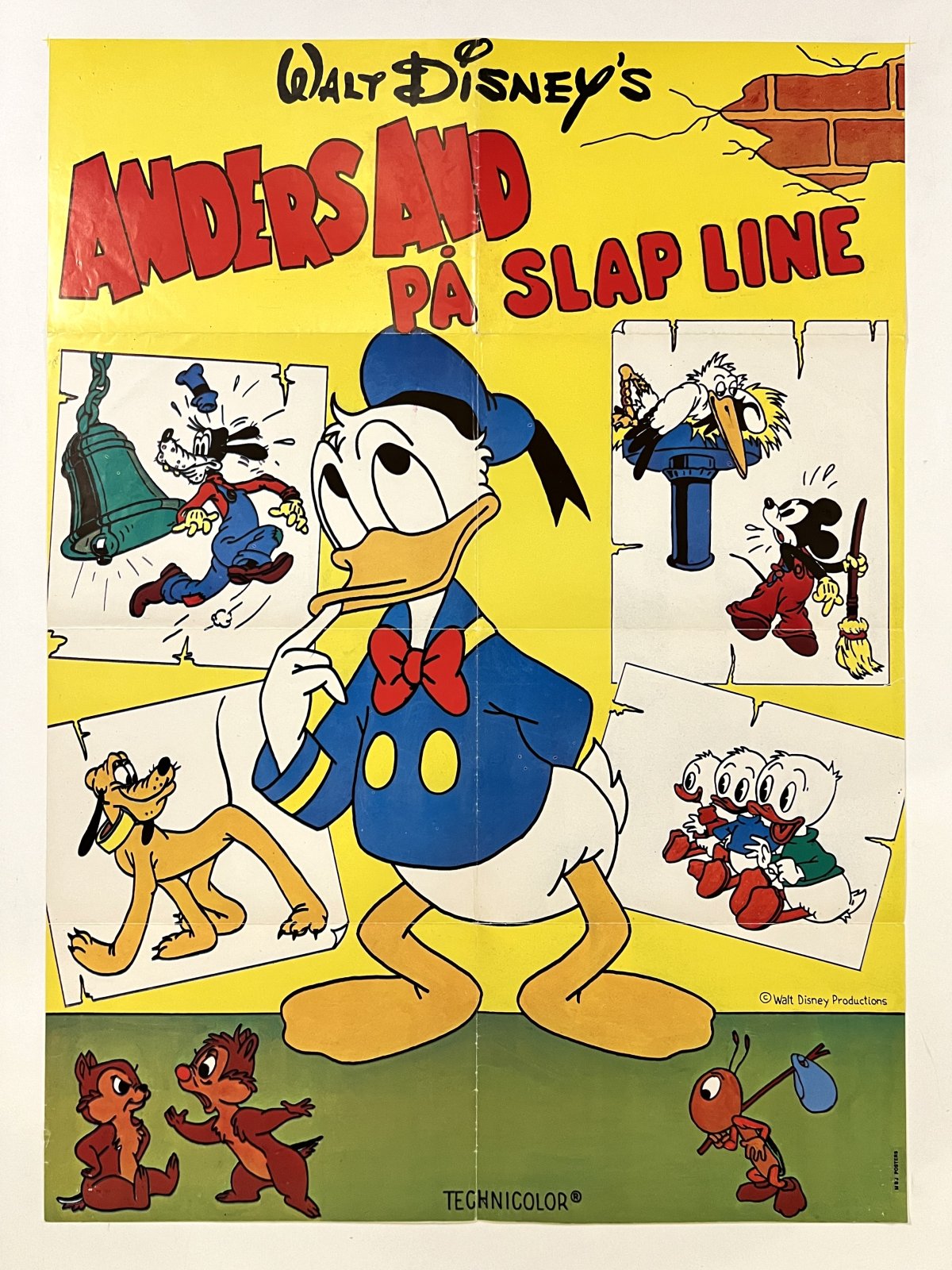 Anders And På Slap Line - Disney - Tintin & FilmPlakaten