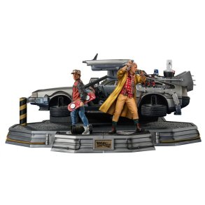 Back to the Future 2: Deluxe DeLorean Full Set 1:10 Scale Statue