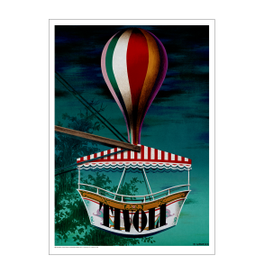 Retro Vintage Plakat - Tivoli Ballongynge, Ib Andersen