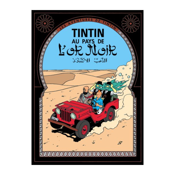 Tintin Postkort - Landet Med Det Sorte Guld